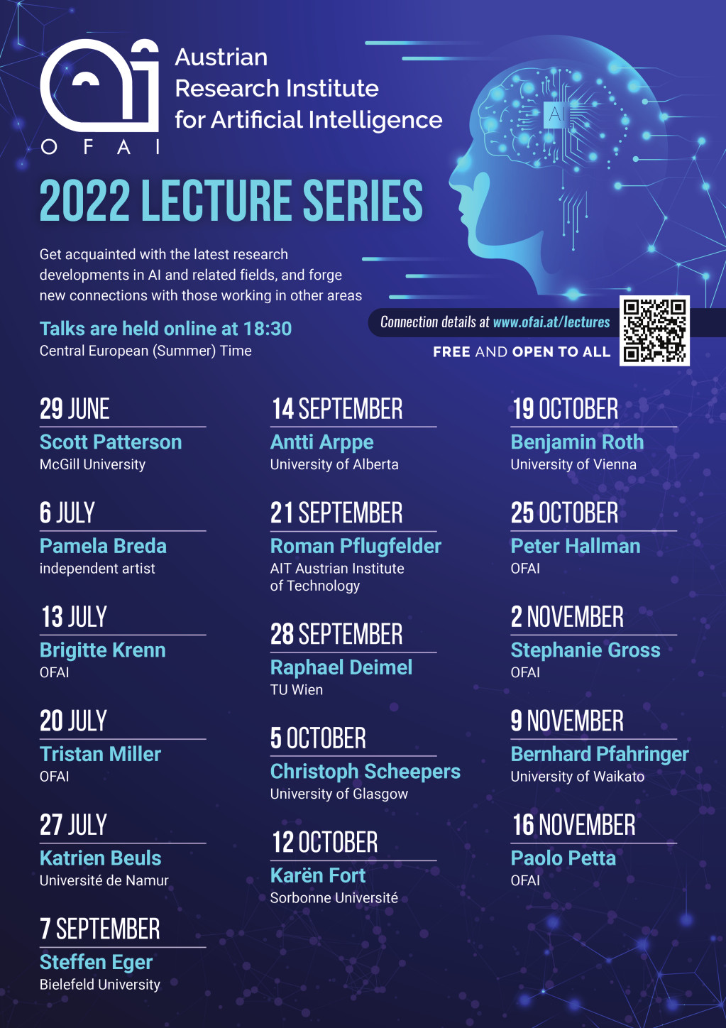 OFAI 2022 Lecture Series poster