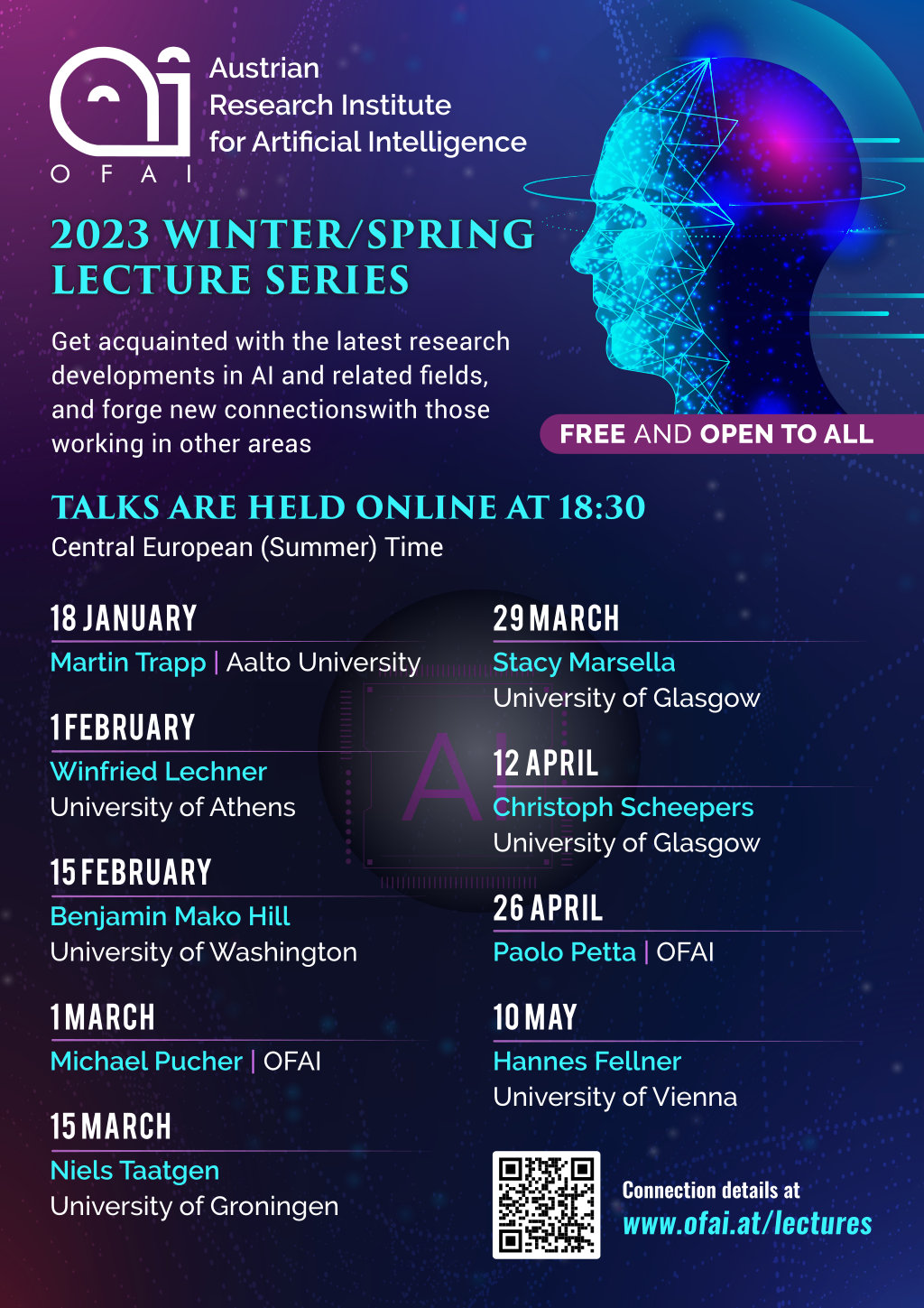 OFAI 2023 Winter/Spring Lecture Series poster